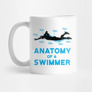 Anatomy Of A Swimmer Swimming Fan Mug